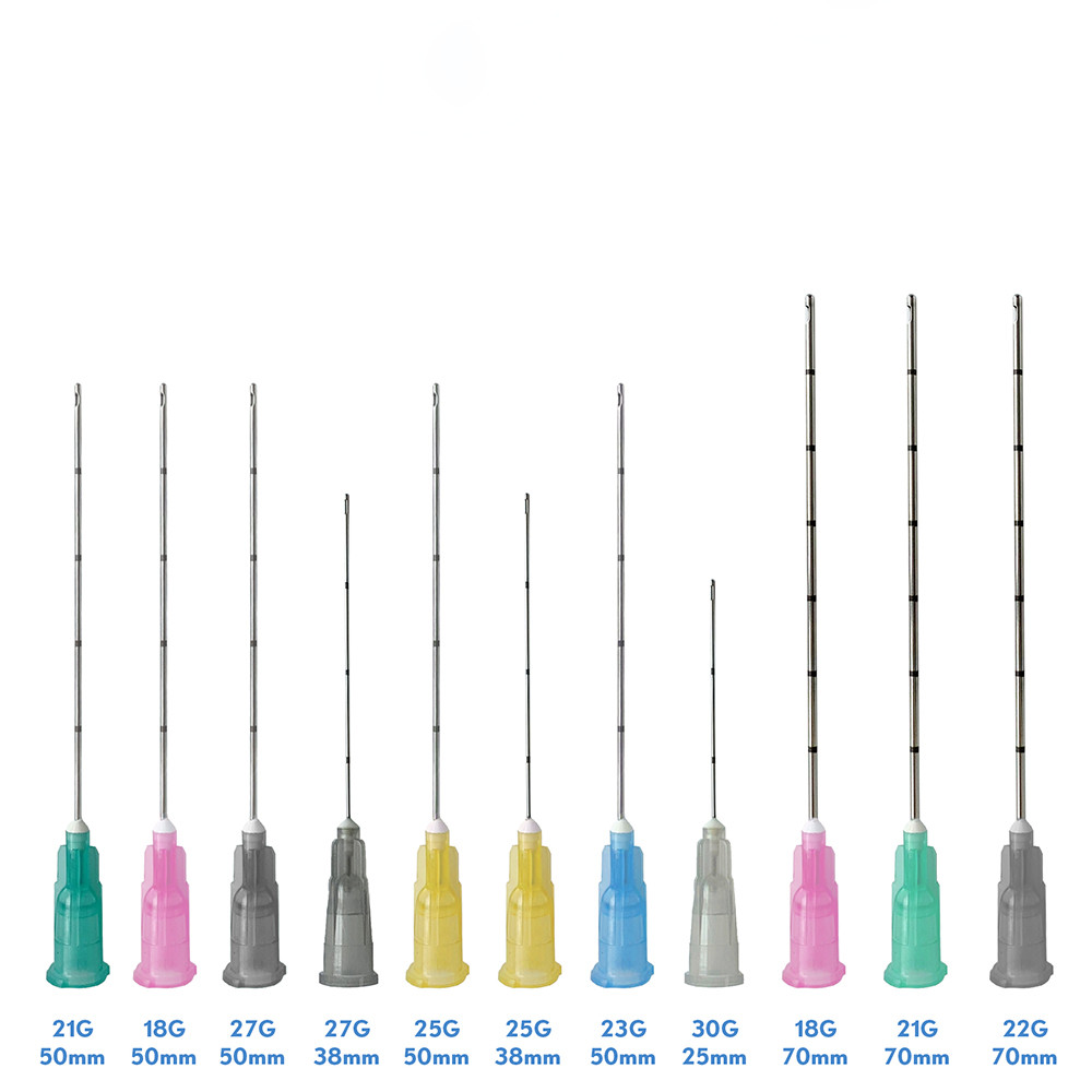 Knittern Sie Einspritzung 18G 70mm Cannula-Piercing Nadeln für Hyaluronsäure-Füller